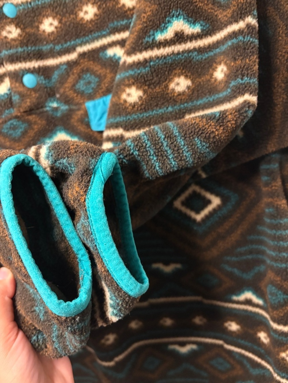 PATAGONIA SYNCHILLA PULLOVER MENS SIZE M SNAP T FLEECE ABSTRACT AZTEC 2013!! - Picture 5 of 7